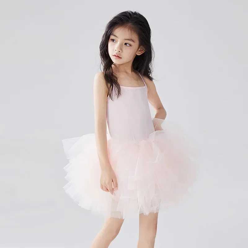 New Girl Ballet TuTu Dress 2-8 Ys Fashion Professional Childrens Dance Par Dress Performance Costume Princess Wedding Dress W250326