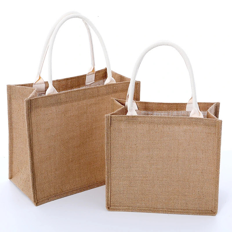 Minimum order of 10 pieces Linen handbag Eco-friendly sewing bag Cotton and linen storage canvas bag Gift bag printing 250325
