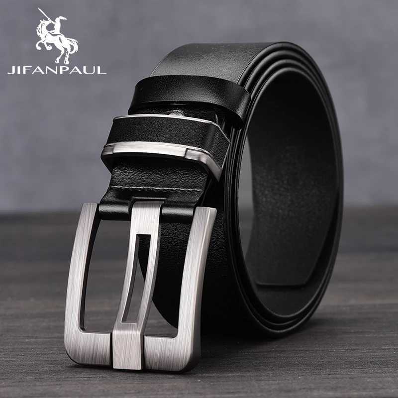 JIFANAUL New Fashionable Mens Belt Fashion Metal Alloy Needle Buckle Adult Luxury Brand Jeans Business Leisure Belt W250326