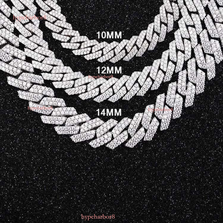 Designer cuban k chain necklace for men women plated gold sier wide 12mm 14mm moissanite dia hip hop mens jewelry personalize choker good
