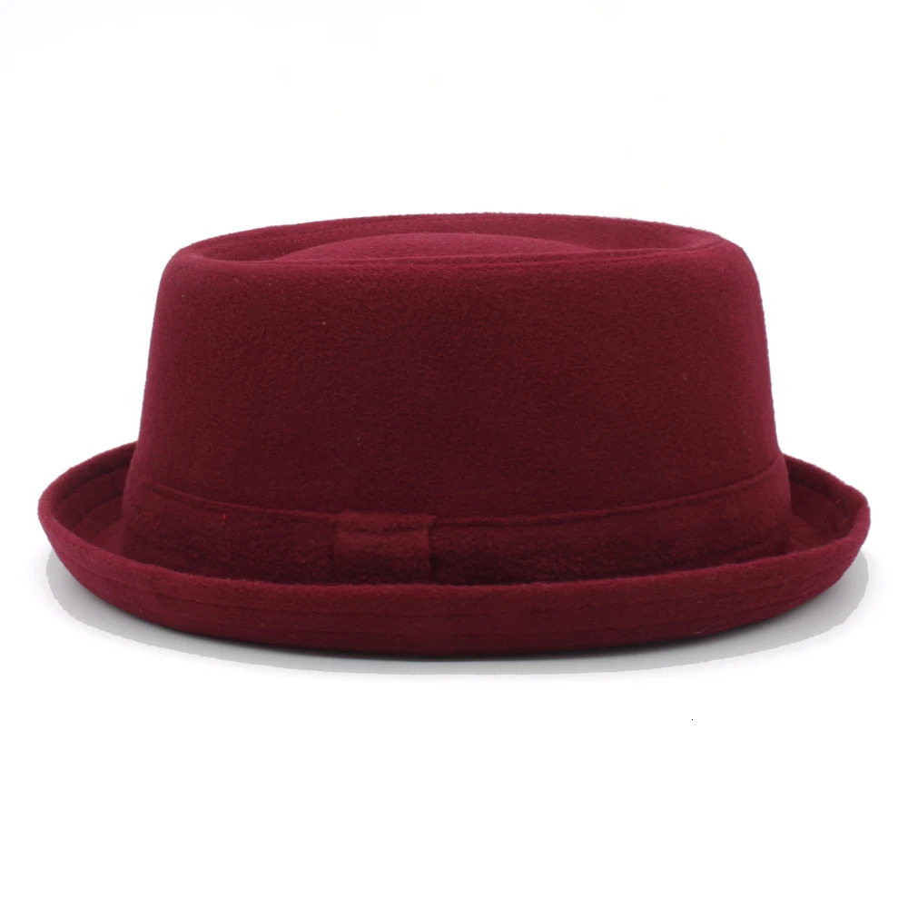 Size 3 Mens Wool Pig Pie Hat Retro Fedora Hat Trilby Sunhat Classic Jazz Party Outdoor Travel Street Style 250325