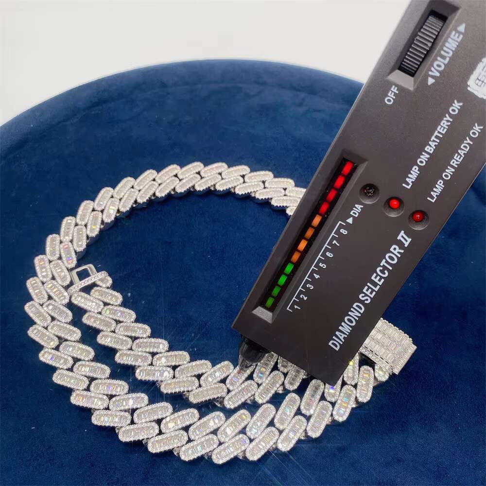 Customizable Moissanite Cuban Necklace Hip Hop Singer Trend Necklace Unique Ice Hip Hop Jewelry