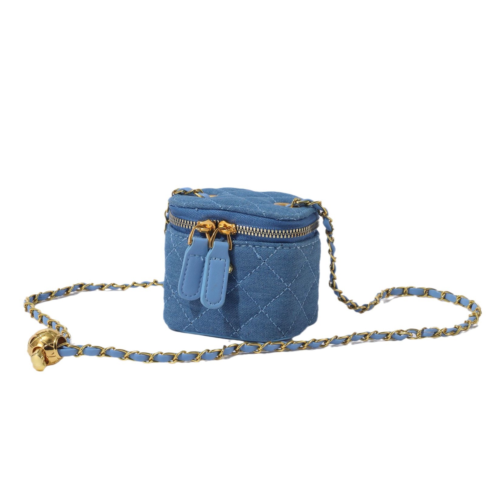 Women's new crossbody bag foreign gold ball camellia mini diagonal small body box bag 2025s hot