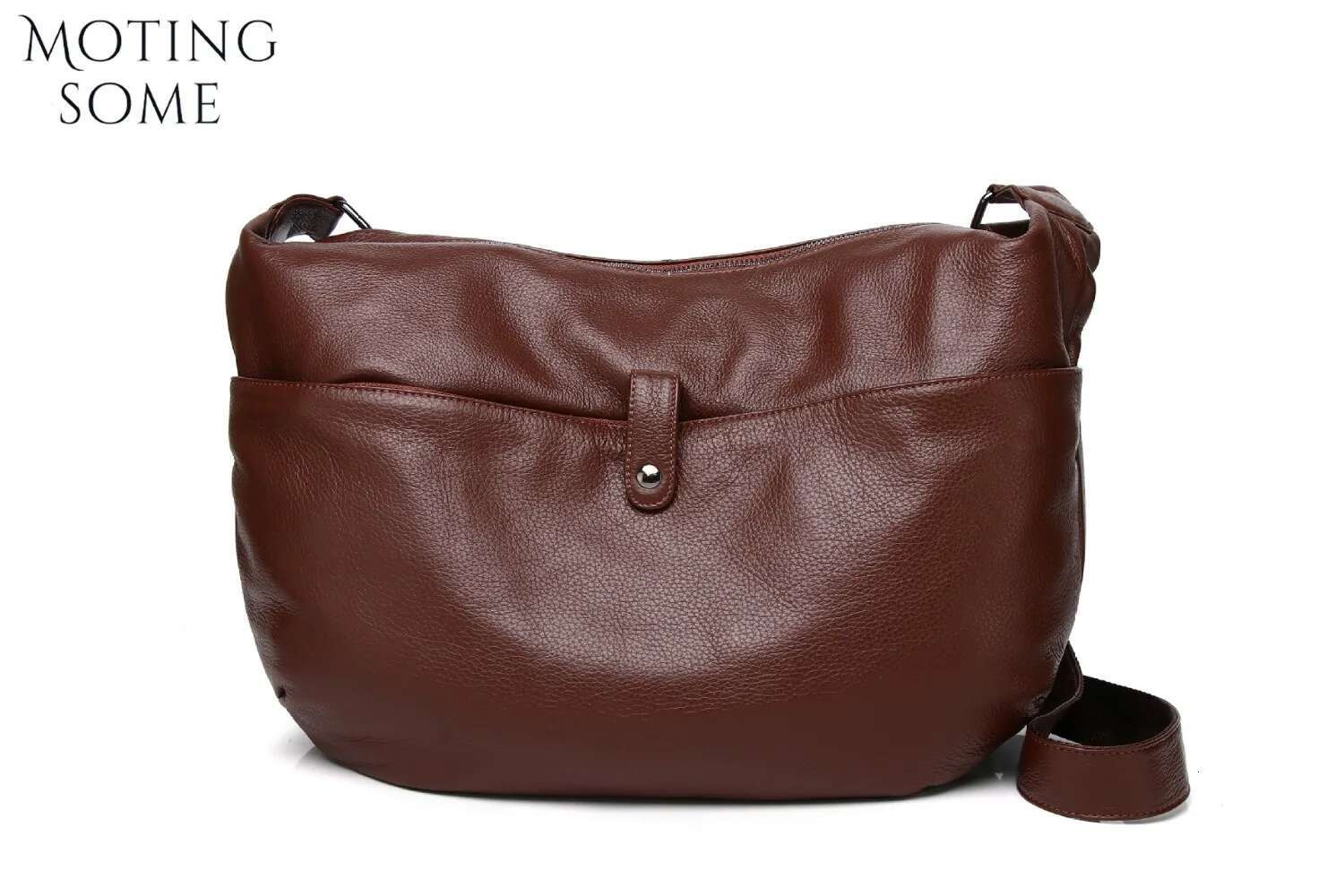 Motingsome Cowhide Women Bags Casual Designer Style Daily Bag Crossbody Shoulder Handbag Messenger Tote Travel Hobos 2024 New