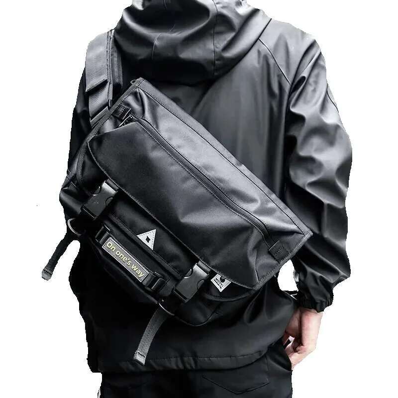 Messenger For Men Waterproof Large Crossbody Shoulder Men's Hip Hop Street Cycg Travel Multilayer Antitheft Design Bags