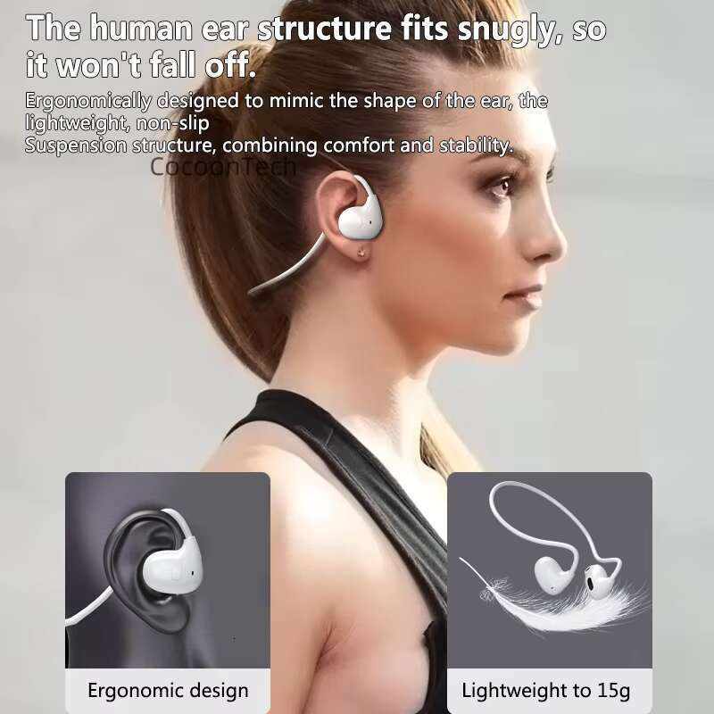 High quality professional air touch control wireless BT 5.3 sports bone conduction earphones