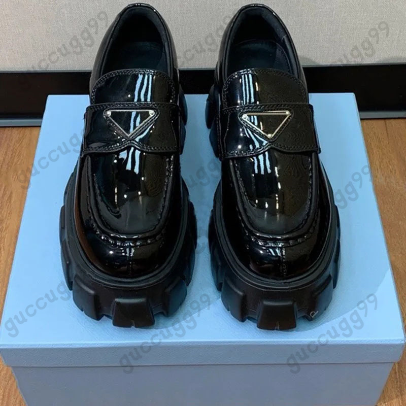 Loafers Designer shoes monolith leather Casual Shoes women loafer shoes Cowhide Sneakers Oxford Chunky Sneaker Matte lug sole platfrom Trainers 35-45