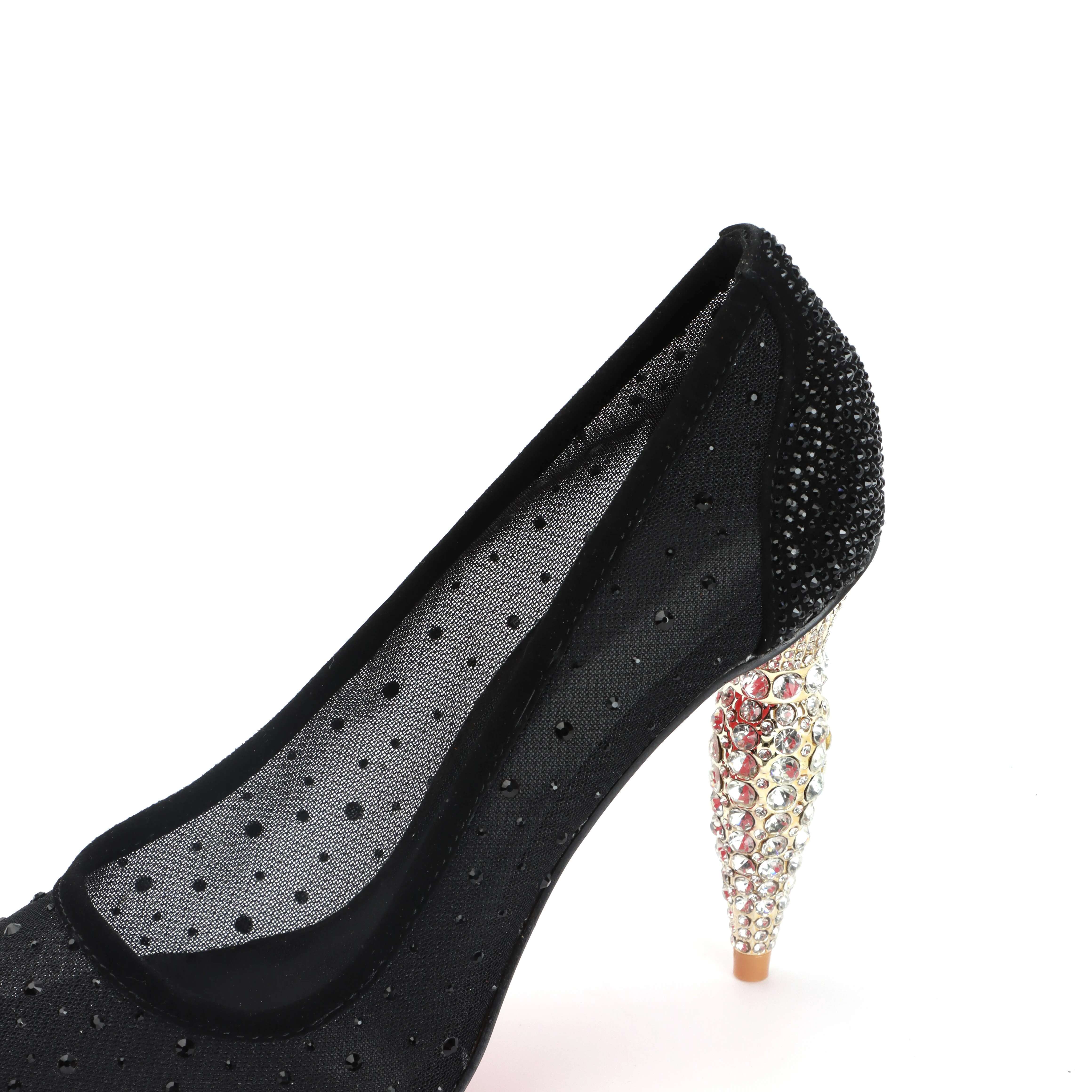 Designer Lipstick for Women Stiletto Pumps Pointed Toe Heels Wedding Party Dress Shoes Black Bride Brand High Quality