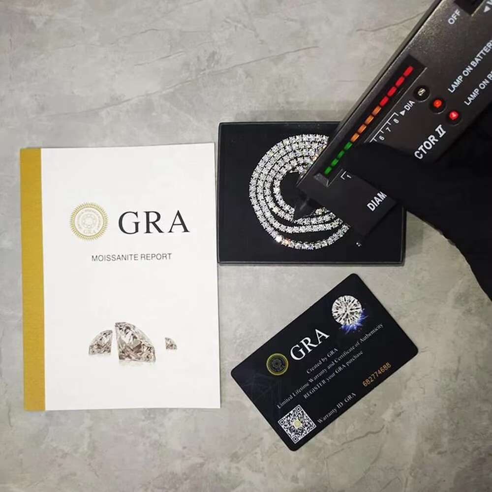 925 Silver Sparkling VVS Moissanite Tennis Chain 2mm/3mm/4mm/5mm Diamond Moissanite Iced Out Tennis Chain Necklace
