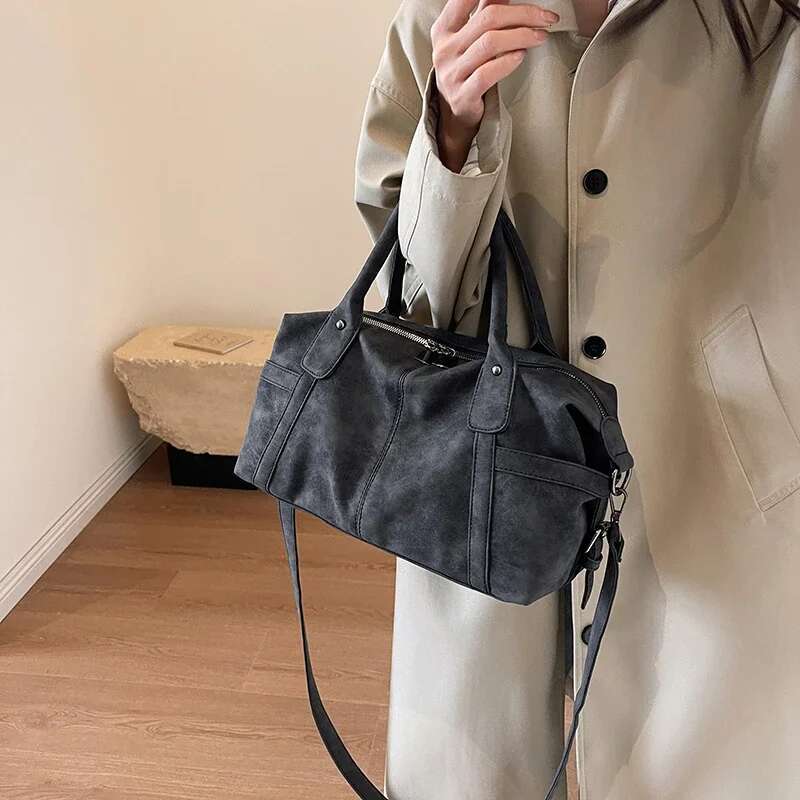 LEFTSIDE Retro Design PU Leather Shoulder Bags For Women 2023 Korean Fashion Big Armpit Female Crossbody Bag Handbags