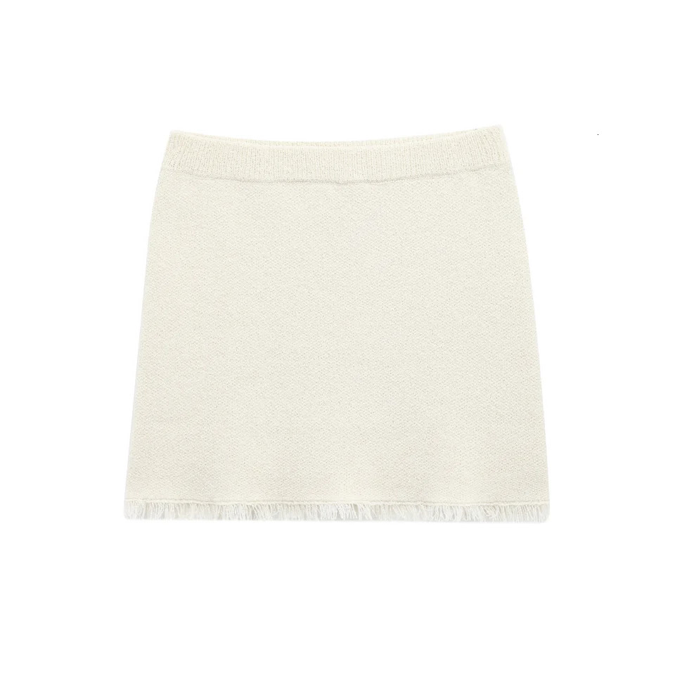 Trafshe Bow Lady Skirt Set Womens Two Piece Elegant Knitted CardiganMini Skirts Clothing 9598038 250318