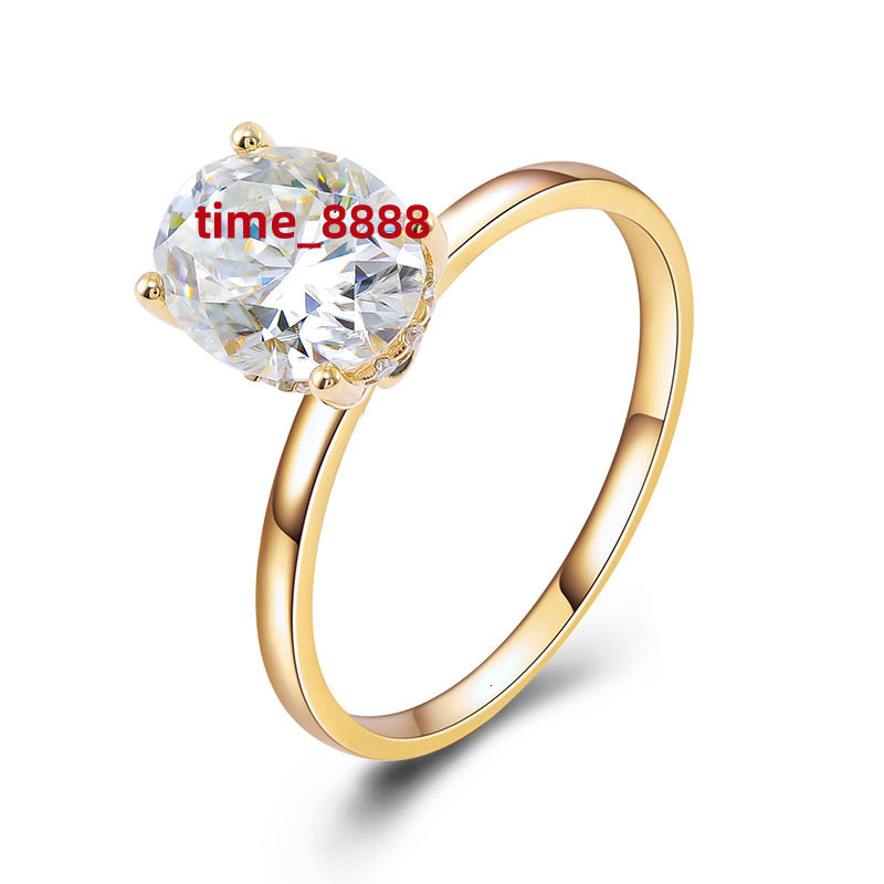 Oval Moissanite Ring 925 Silver 10k 14k 18k Gold Wedding Engagement Ring for Women Anniversary Valentine Gift