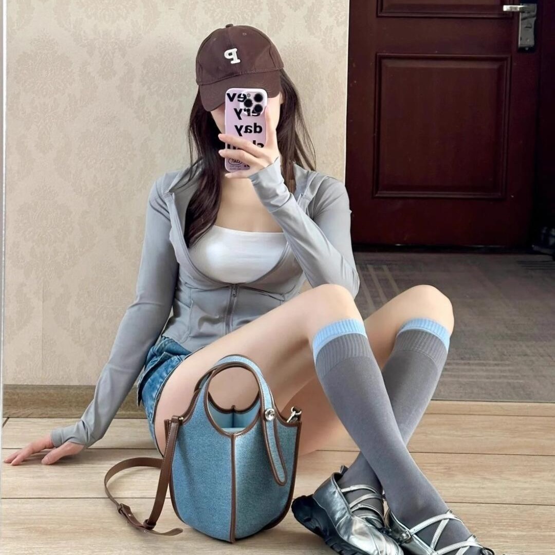 2025S Fashion Designer Ladies New Niche Denim Hand Held Vegetable Basket Bag High End And Fashionable One Shoulder Crossbody Bucket Bag