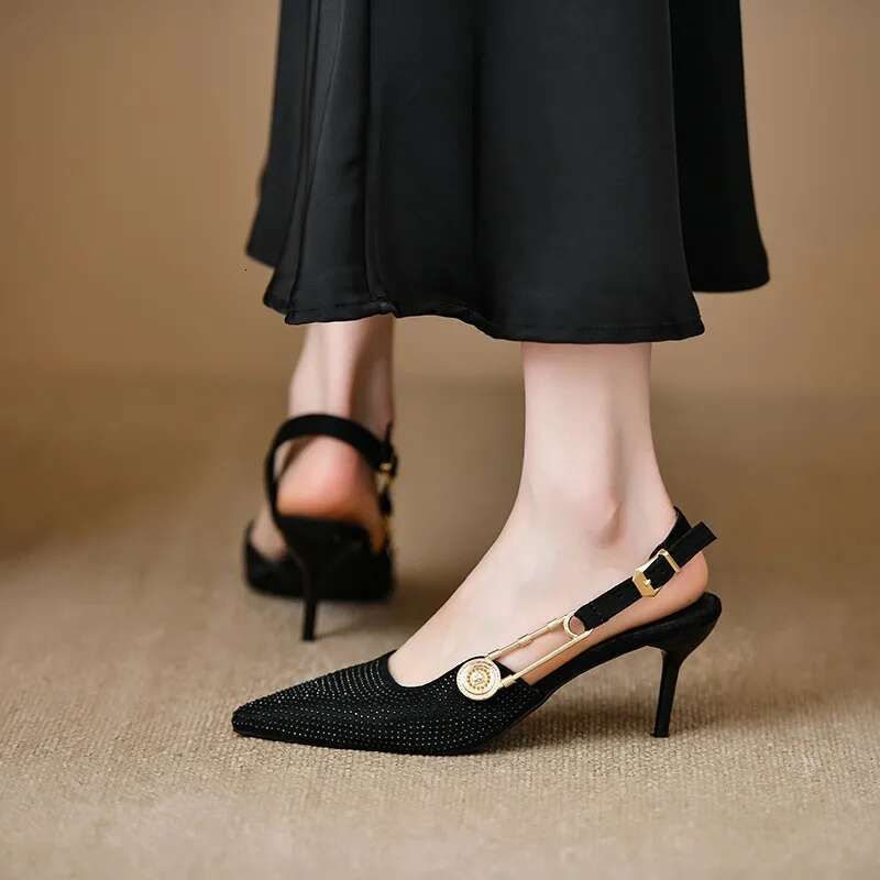2025 Summer New Pointed High Heels Party Dress Designer Fashion Sandals Elegant and Sexy Office Gladiator Women's High Heels
