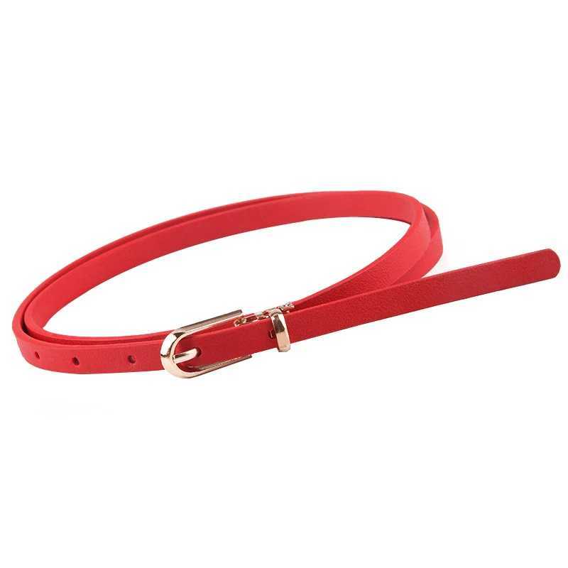 Multi colored thin strip Pu leather belt used for dresses sweaters jeans candy colors pin buckle belts casual belts W250326