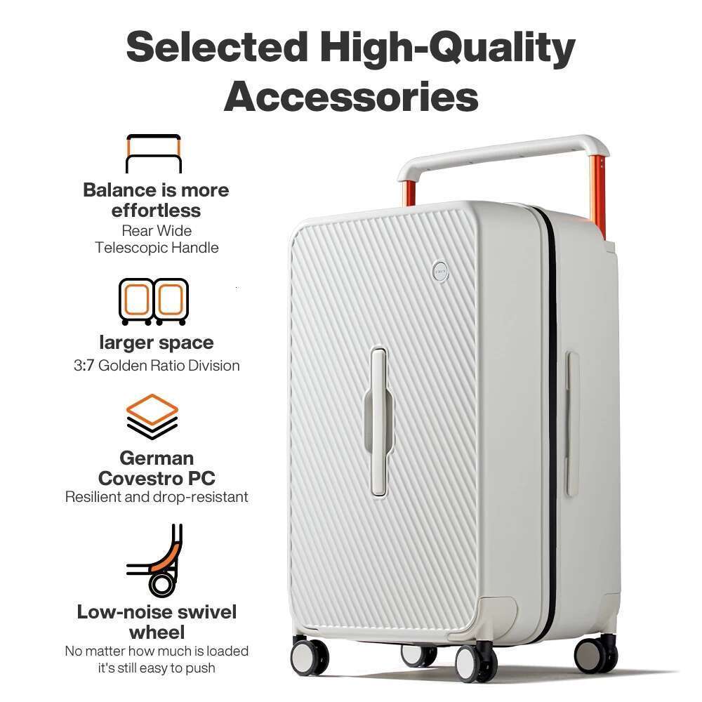 Mixi Large-Capacity Suitcase Trolley Case 26inch Checked in Hardside Rolg Wheels Lage Wide Handle Travel Suitcases M9276DH