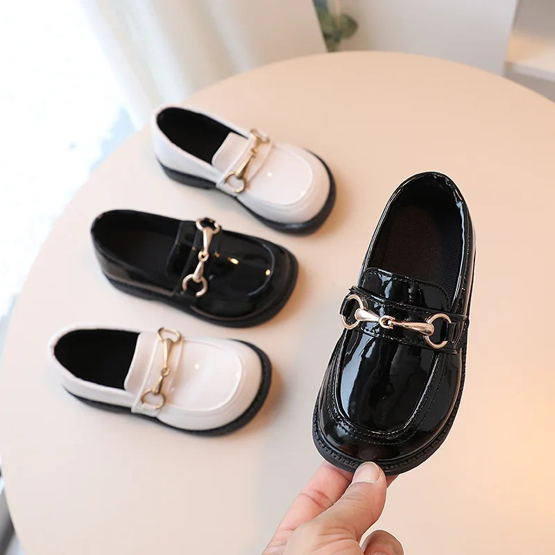 Girl Shoe Fashion Flats for children casUAl Kid Shoe comFORTable PU Leather Shoes Boys Girl Kid candy Loafers Flat Boy Shoe 250326