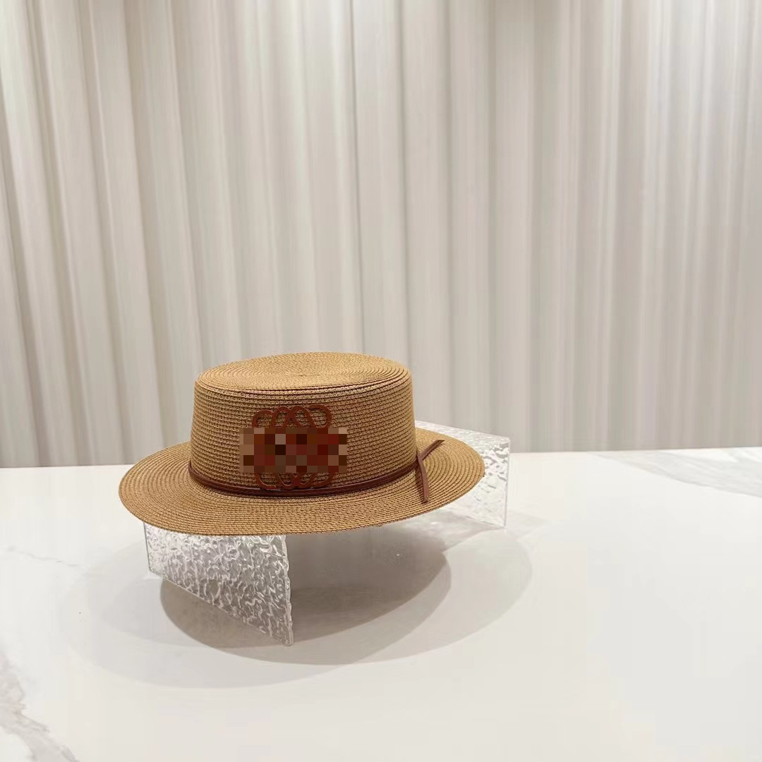 Chic Seaside Women's Sun Hat with Flat Top Perfect for Summer Beach Getaways