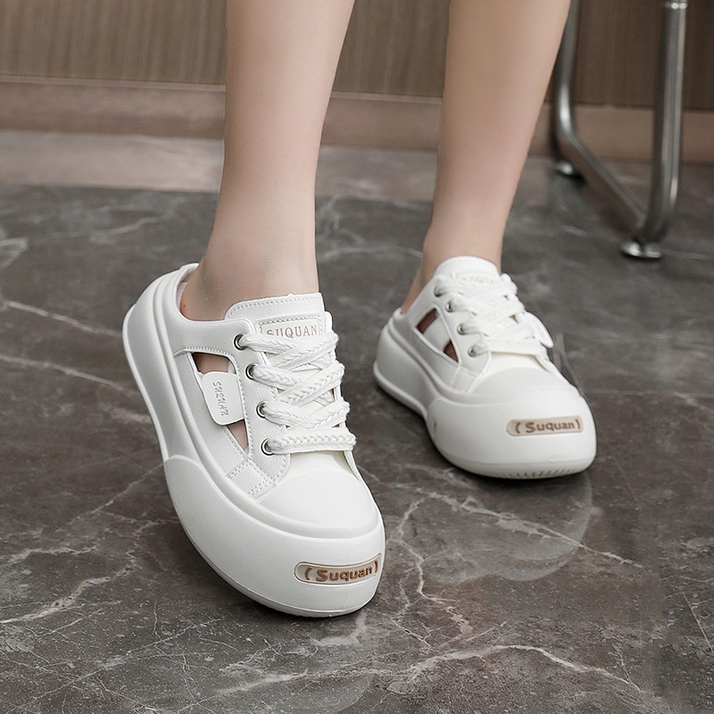 Designer Shoes New Half Slippers Women's White 2025 Summer Breathable Slimming Thick Soled Men's Board Shoes Outdoor Multi Functional Casual