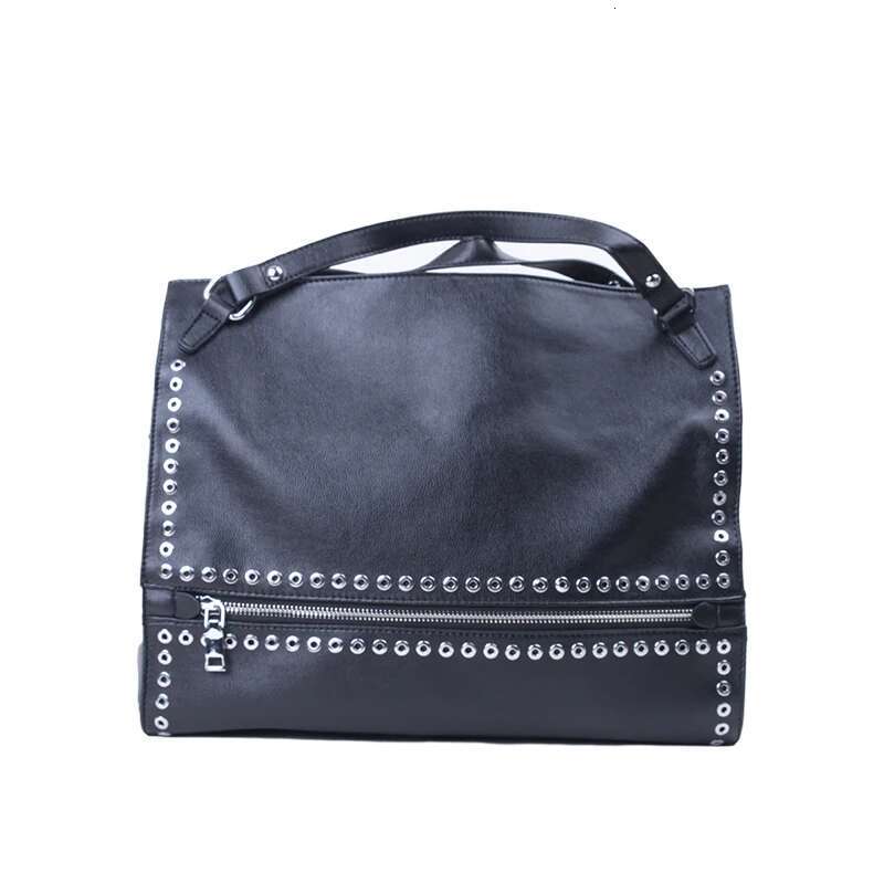 2025 New Fashion Rivet Shoulder For Women Messenger Bag Casual Soft Leather Korean Version Large-Capacity Handbag Trendy