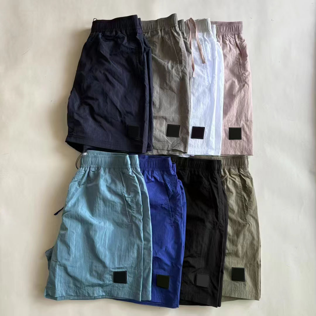 Designer Shorts Embroidery Mens Metal Nylon Shorts Fashion Hight Stone Shorts Drying SwimWear Man Beach Pants R250416