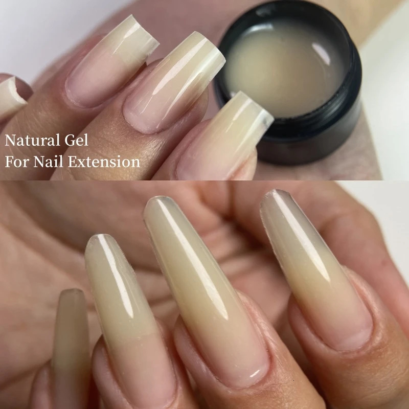 MSHARE 150ml Natural Looking Gel for Nail Extension Self Leveling Construction Medium Thick Builder UV Led Gel Low Temperature 250326
