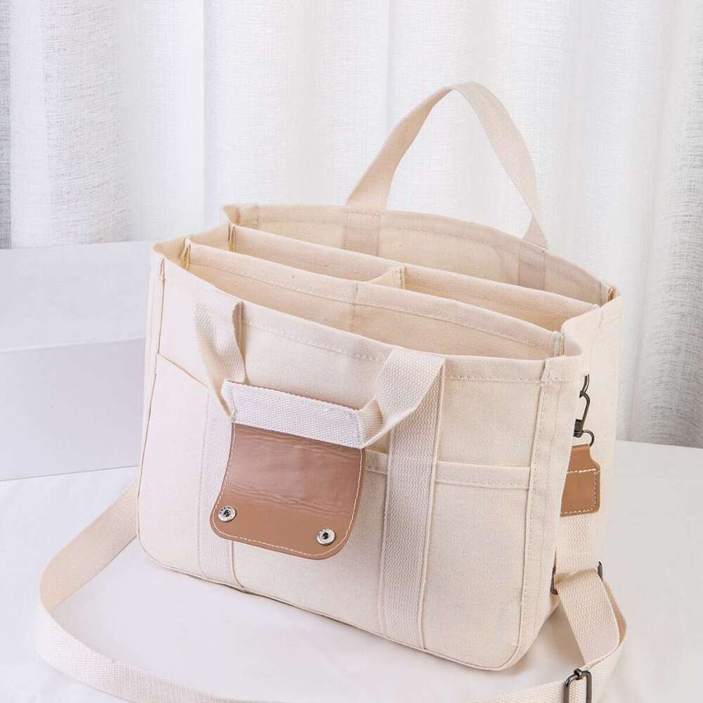24 Korean Instagram Mommy Fashionable Multi functional Maternal and One Shoulder Crossbody Handheld Canvas Baby Mom Bag