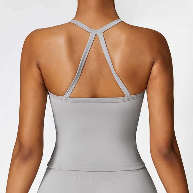 Fitness yoga tops open back gym vests sweatshirts push up running sleeveless sportswear womens sportswear top yoga shirts W250326