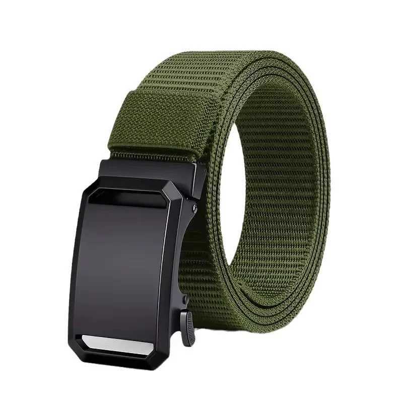 New automatic buckle straps canvas tactical workwear casual outdoor military training pants straps W250326