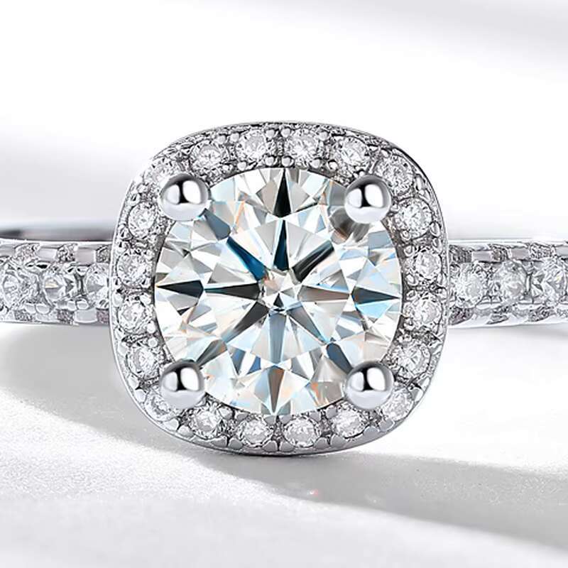 New Arrivals 925 Sterling Silver Band Man Luxury 1Carat Moissanite Ring Women for Wedding Rings Jewelry