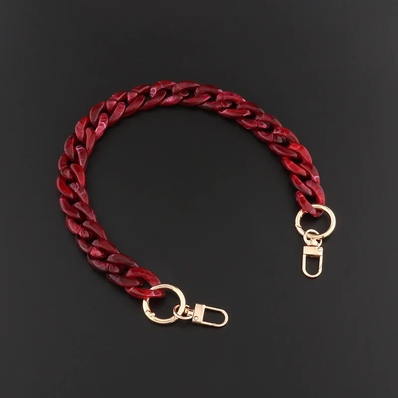 Bag Strap Chain Hand Colored Acrylic Chain Short Chain Bag Strap Handbag Chain Can Be Single Shoulder Crossbody Shoulder Strap 250324