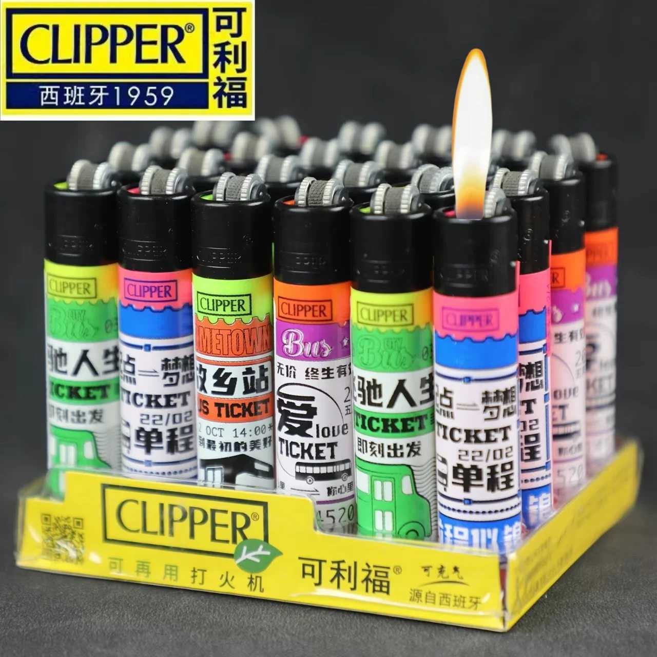 2024 Clipper Lighter Explosion proof Nylon Lighter Butane Gas Grinding Wheel Lighter Windproof Smoking Accessories Mens GiftC250326