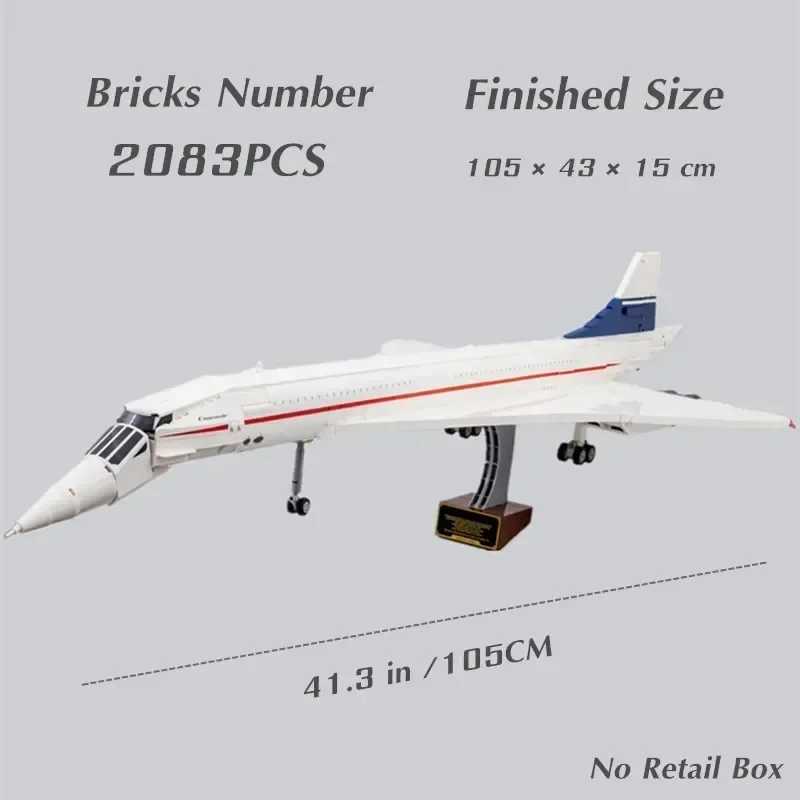 Airbus Concorde aircraft construction kit the worlds first super aircraft aerospace plane building blocks toys childrens giftsXJ250326