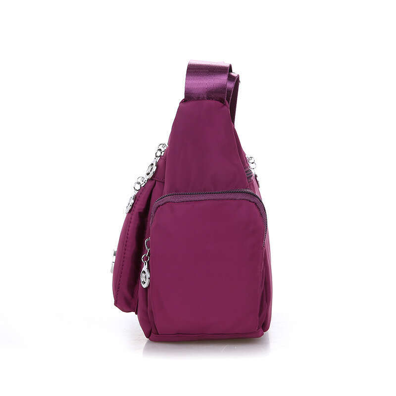 cf Multi compartment crossbody for women, middle-aged and elderly mothers, lightweight single shoulder bag, casual large capacity cloth bag