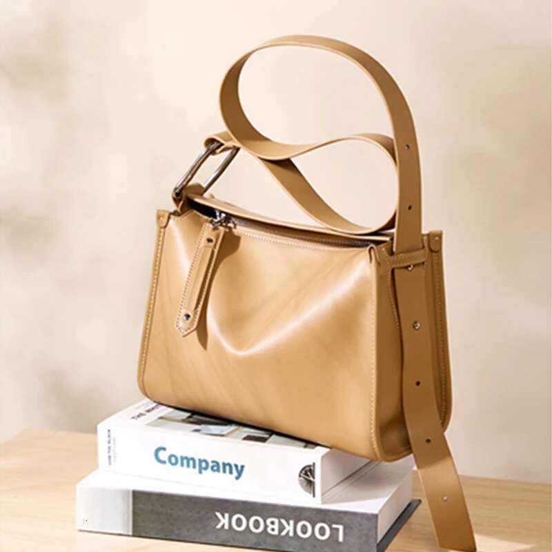 Hifashion Cowhide Genuine Leather Pillow Shoulder Bags For Women 2025 Designer Crossbody Purses Satchel Ladies Handbags
