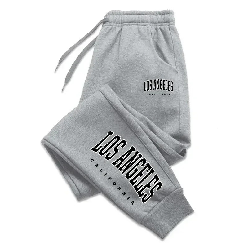 Los Angeles mens and womens sports pants with elastic waist casual outdoor highquality fashion version 250326