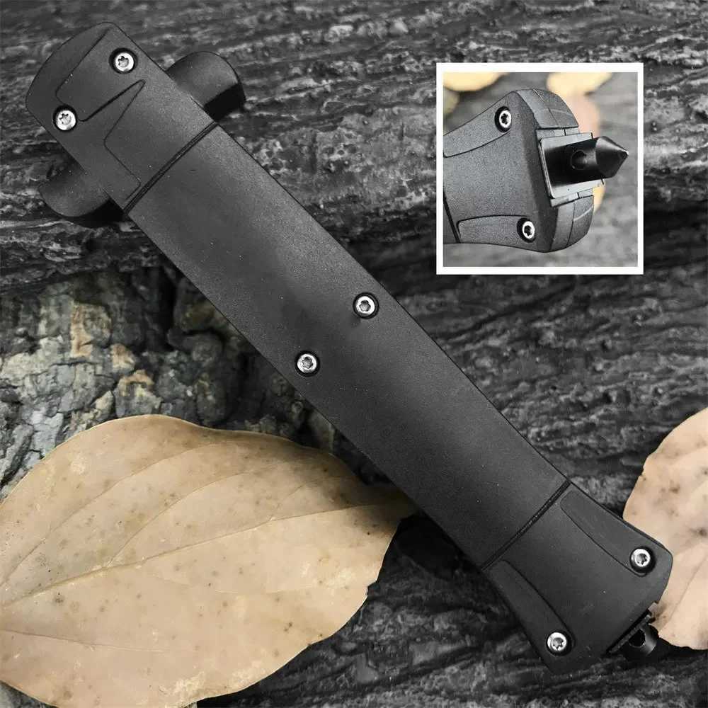 Black Italian Mafia Folding Knife 440C Steel 440C Blade ABS Handle Outdoor Survival Hunting Tool Tactical KnifeXJ250326