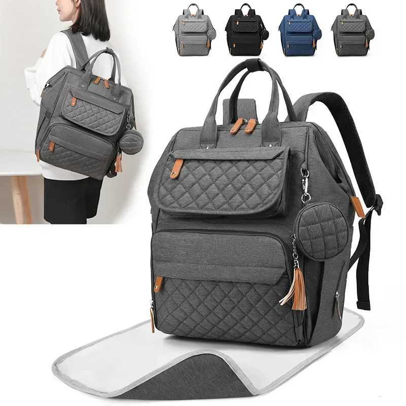 Milk Bottle Diaper Multi Compartment Maternal Christmas Large Capacity Mommy Bag Multi Functional Portable Mom Storage BackpackC250326