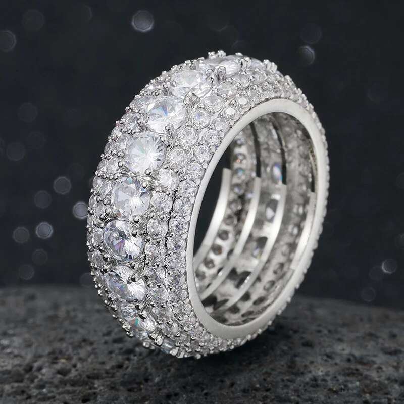 Customized Rings Unisex Moissanite Men Rings Silver 925 Luxury Moissanite Women Fine Jewelry