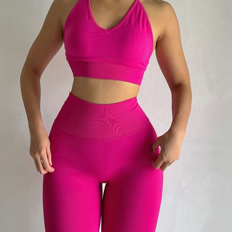 Women Yoga Pants New Fitness Beautiful Back Bra Yoga Suit Women S Quick Drying Exercise Training Hip Lifting Three Part Shorts Set