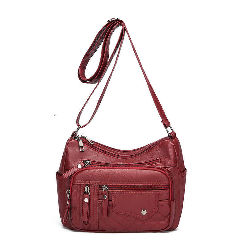 Fashion Trend Four Seasons Soft Leather pocket Premium Multi layer Single shoulder Crossbody Women's Bag