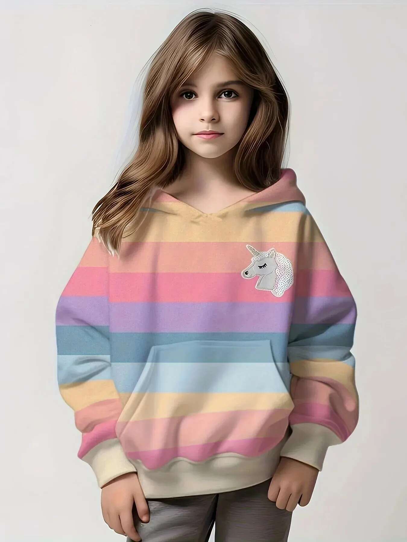 Ddmyshoesvip Kids Clothes Hoodies Spring Fall Long Sleeve Children S Cute Hoodie D Print Cartoon Fashion Girl Clothing Sweatshirt Tops