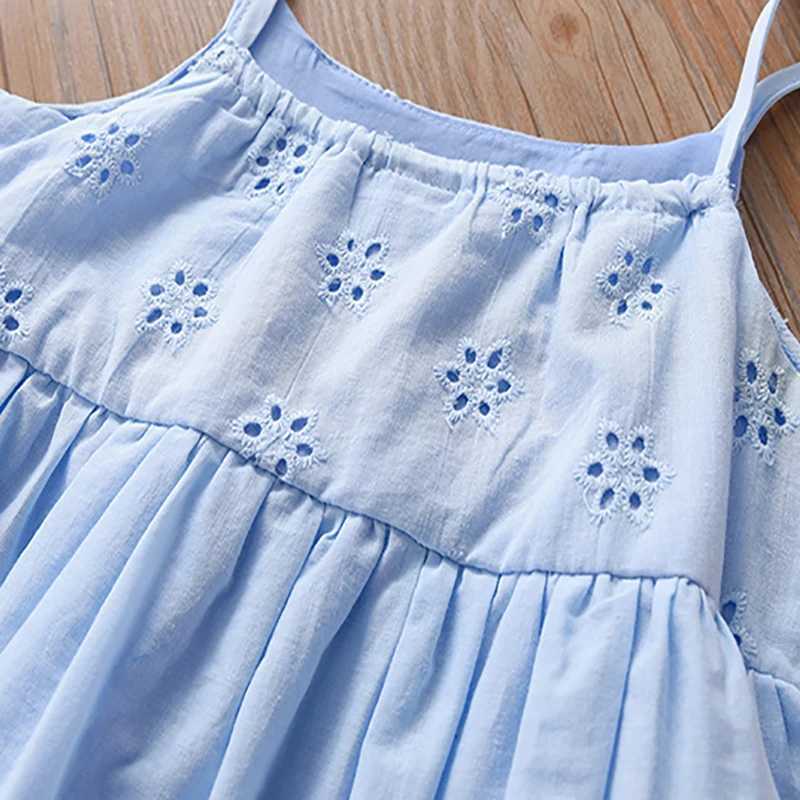 Little Maven 2024 Summer Childrens Baby Clothing Sleeveless Dress Flower Childrens Clothing Vest Cotton W250326