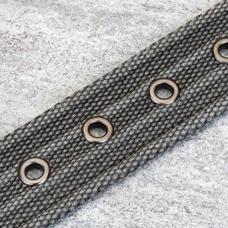 Canvas strap for mens casual luxury designer jeans accessories polyester woven nylon youth stripe clip buckle strap W250326