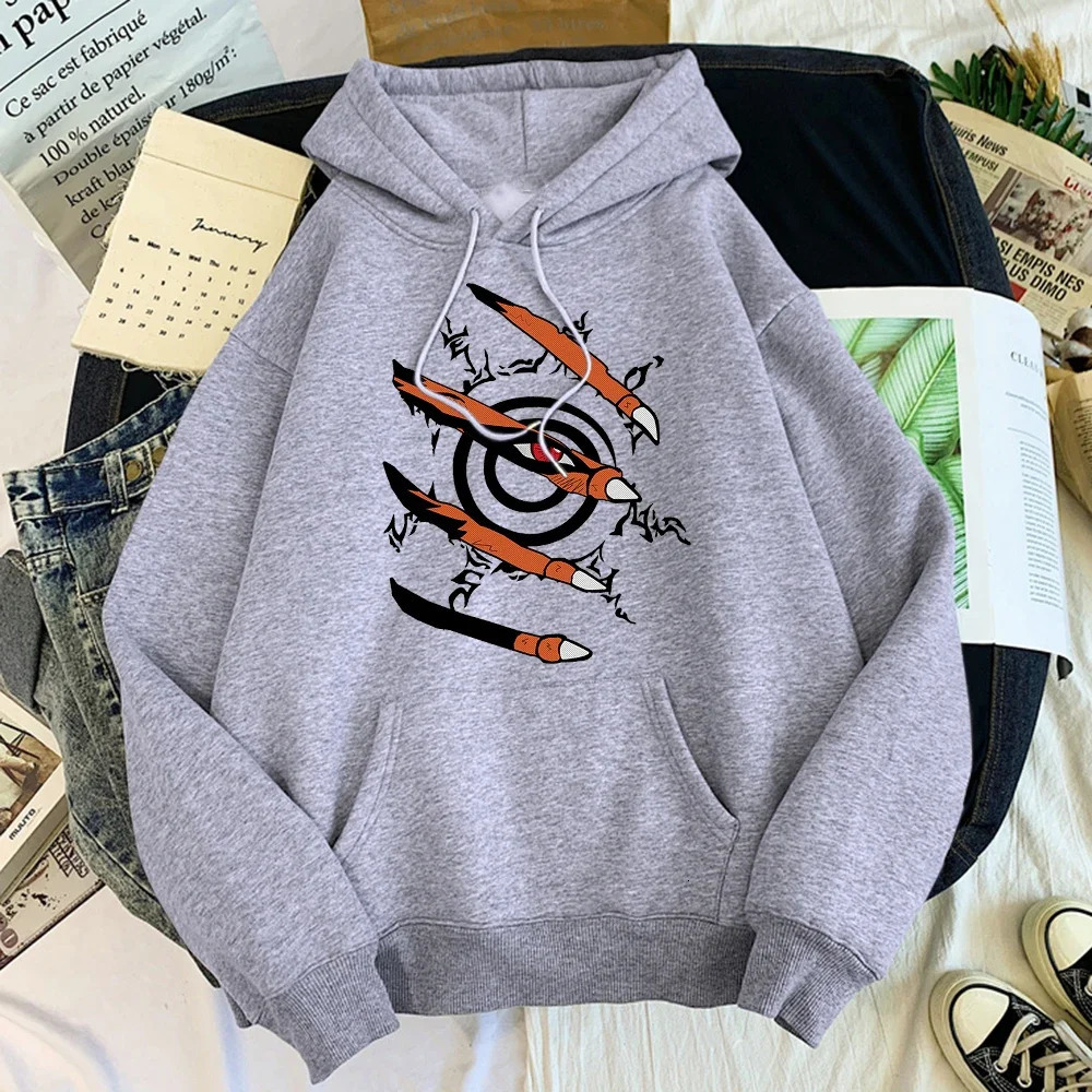 Mens and womens animated hoodies Kurama printed hoodies mens and womens clothing jackets and jackets 250324