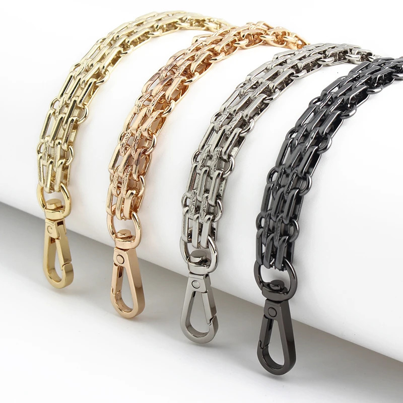 1PC Metal Iron Chain Shoulder Crossbody Bag with Handle Wallet Underarm Bag Removable Chain Strap Replacement 250324