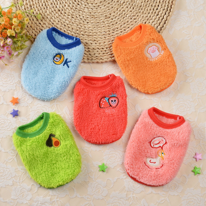 Cartoon Dog Sweater for Small Dog, Dog Clothes for Puppy Dogs Girl Boy, Ultra Soft and Warm Flannel Puppy Sweater Dog Coat for Winter, Multiple Styles