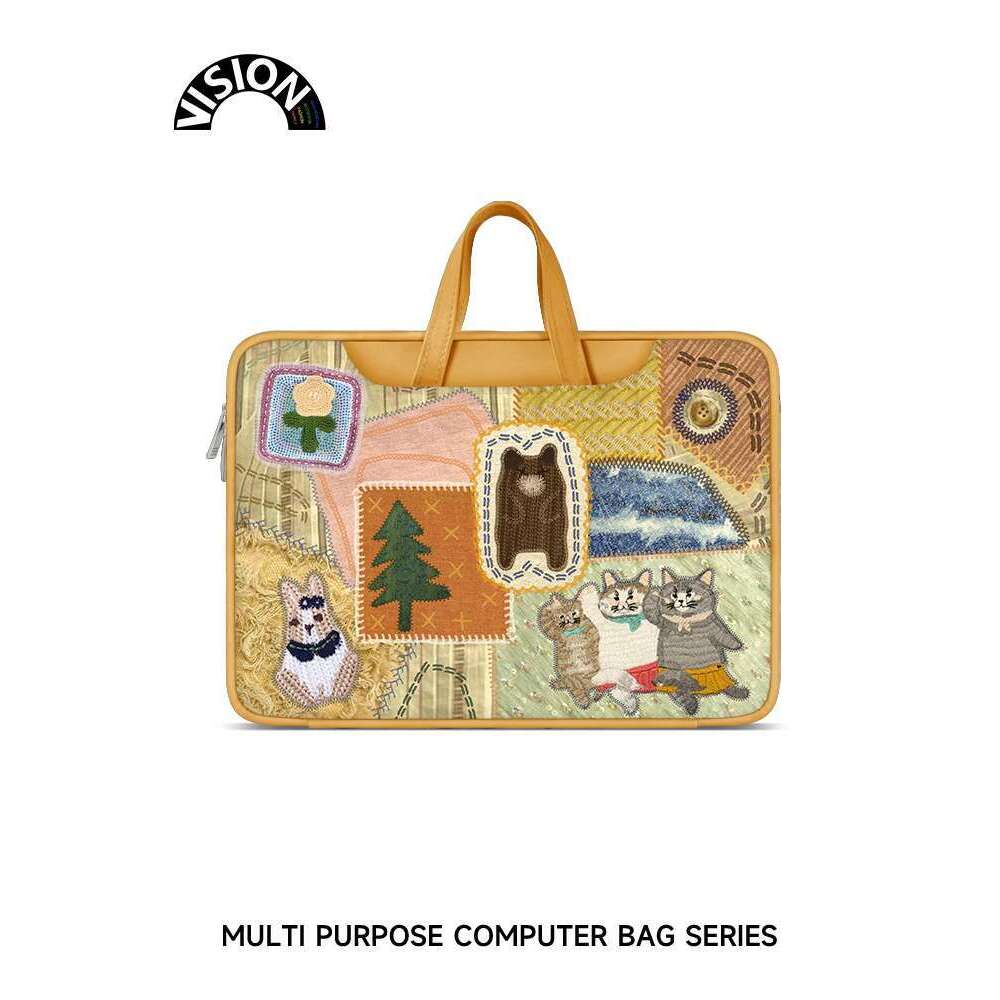 Laptop bag women's bag creative poster laptop suitable for Apple Book 15.6-inch handbag Lenovo computer bag