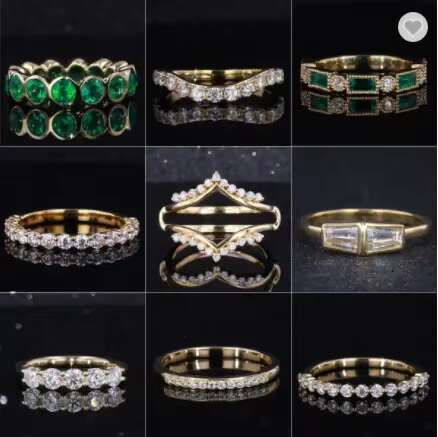Wholesale 18K Gold Lab Grown Diamond Wedding Band Handmade Classic Design Jewelry Real Moissanite Ring for Women