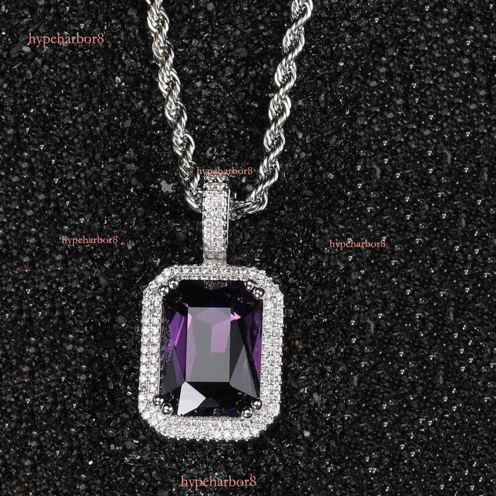 designer new gra Pendant necklaces Sterg Sier VVS Moissanite dia cluster iced out cuban k chain Hip-Hop necklace for men women jewelry gift